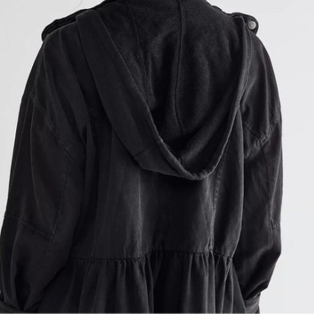 Free People Nocturne Cotton Parka Jacket Hooded Sz M - Picture 8 of 8